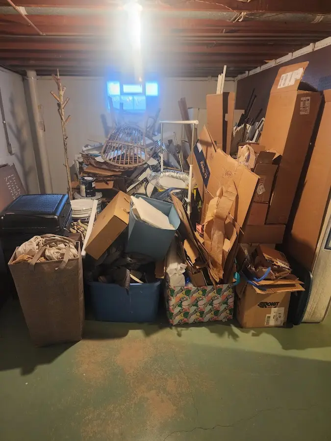 Roll-off dumpster container at job site for Cleanout Dumpster Rental in Bogota